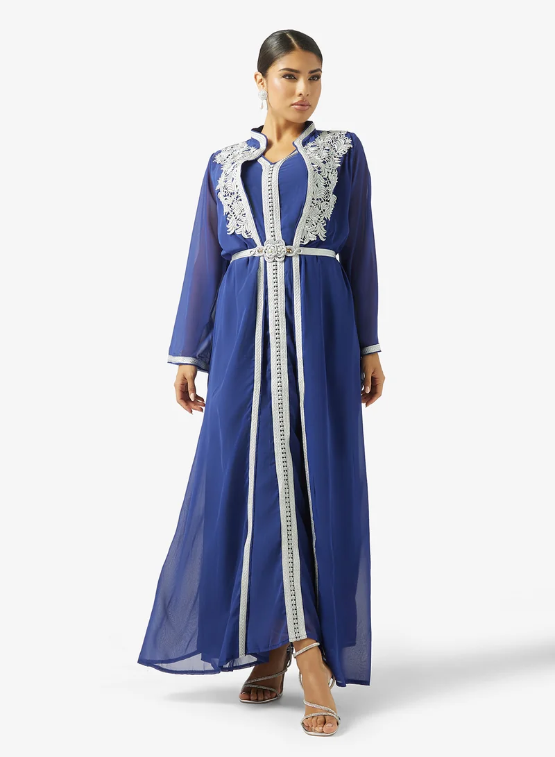 Khizana Embroidered Abaya With Inner Dress